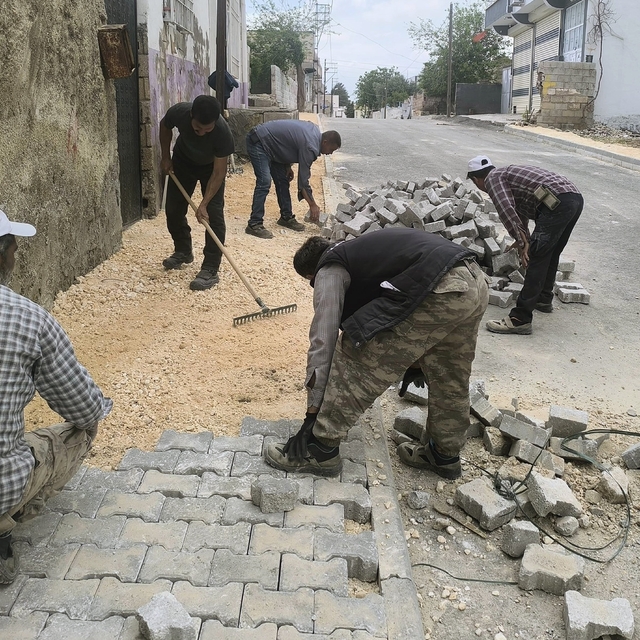 Araban'da cadde ve sokaklarda iyileştirilme çalışmaları sürüyor