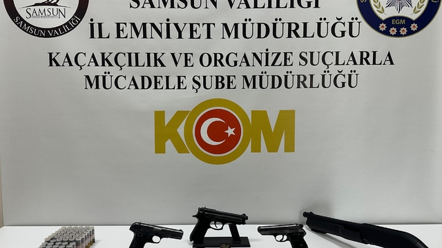 Samsun'da ruhsatsız silah operasyonu