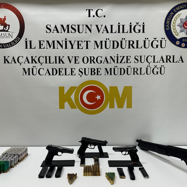 Samsun'da ruhsatsız silah operasyonu