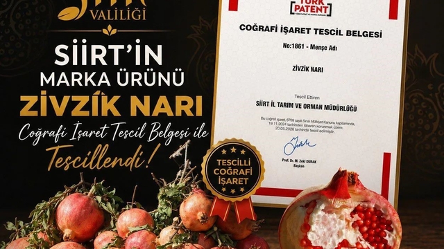 Siirt'in marka değeri "Zivzik narı" tescillendi