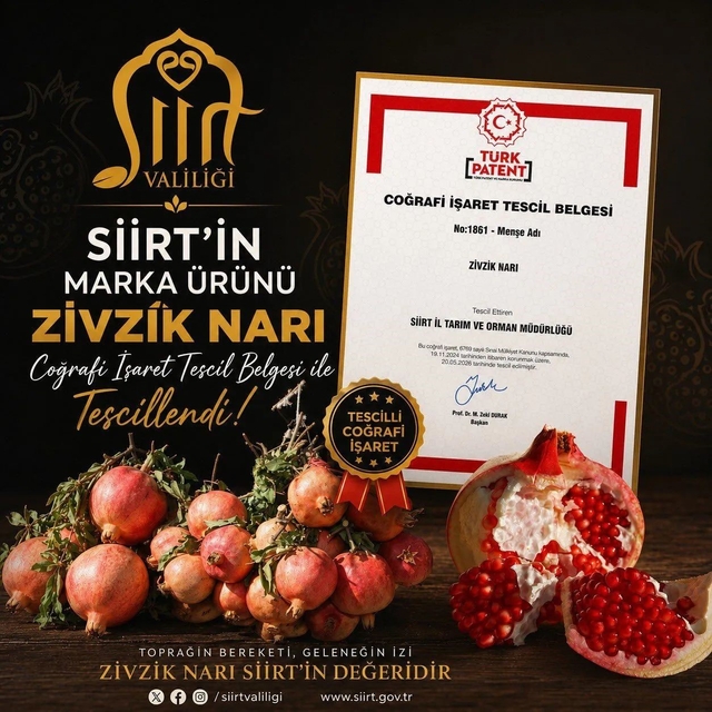 Siirt'in marka değeri "Zivzik narı" tescillendi