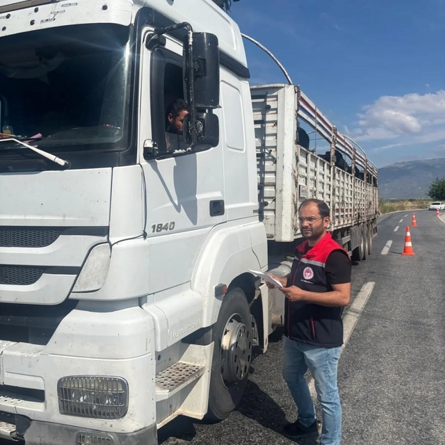 Aydın'da kurbanlık nakil yol kontrolleri yapıldı