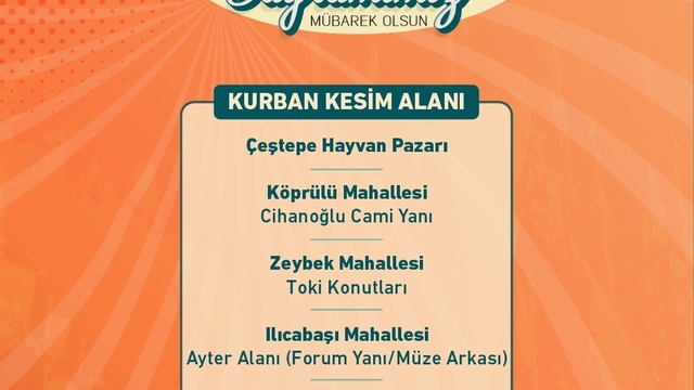 Efeler'de kurban kesim noktaları belirlendi