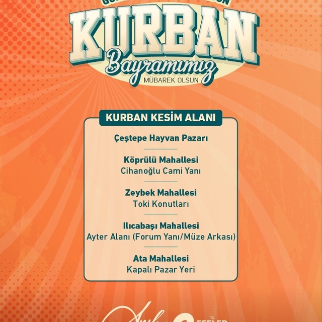 Efeler'de kurban kesim noktaları belirlendi
