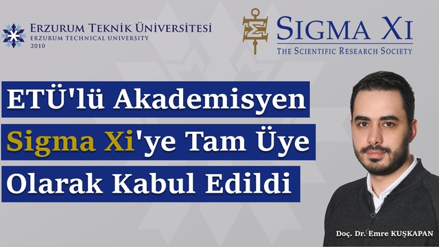 ETÜ'lü akademisyen Sigma Xi'ye tam üye olarak kabul edildi