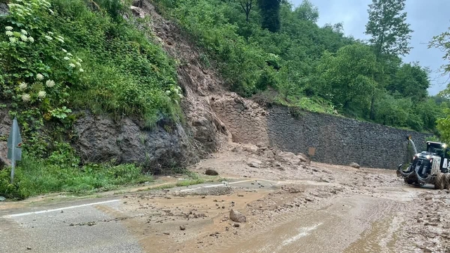 Ordu'da yağışlar heyelanlara neden oldu