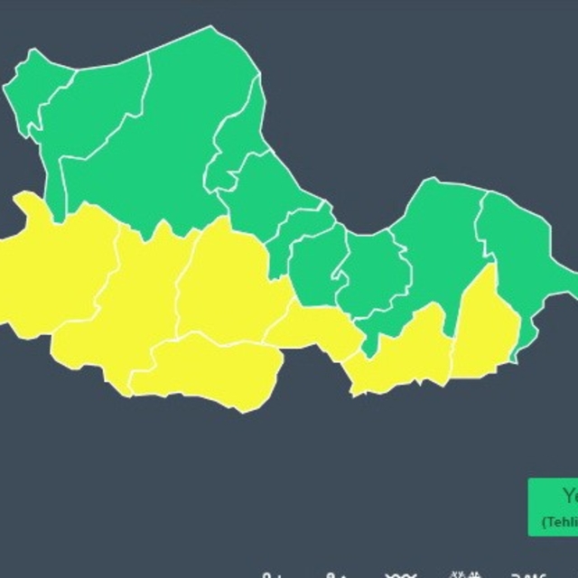 Samsun'un iç kesimleri için kuvvetli yağış uyarısı