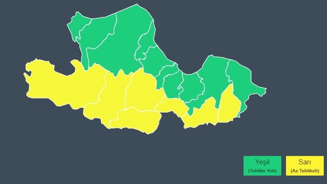 Samsun'un iç kesimleri için kuvvetli yağış uyarısı