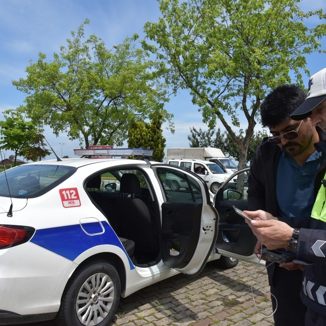 Giresun'da dron destekli trafik denetimi
