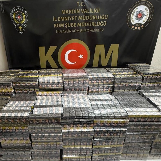 Mardin'de 7 bin 100 paket kaçak sigara ele geçirildi