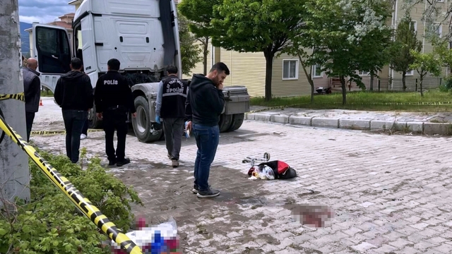 Emet'te tırın ayağının üzerinden geçtiği yaşlı kadın yaralandı