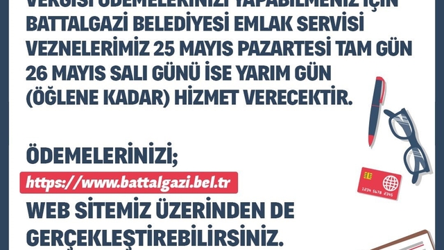 Battalgazi Belediyesi'nden bayram öncesi vezne düzenlemesi
