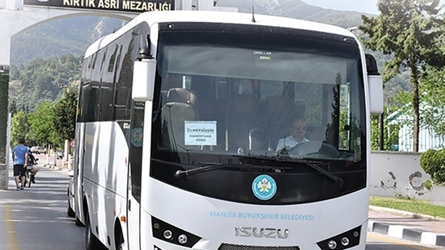 Manisa Büyükşehir'den bayramda ücretsiz mezarlık seferi