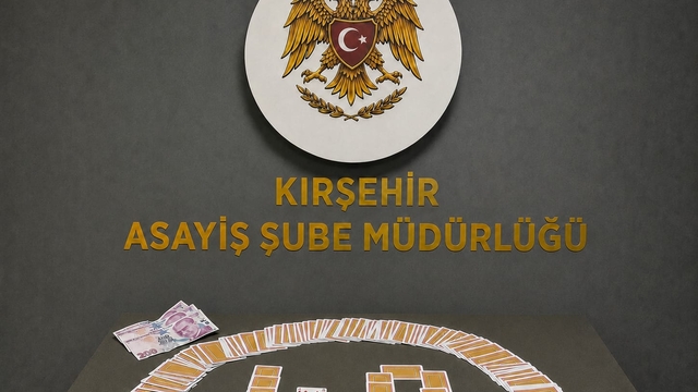 Kırşehir'de kumar oynayan 4 kişiye 46 bin 416 lira ceza kesildi