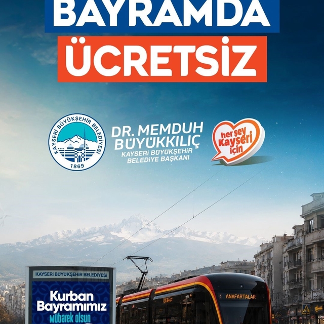 Başkan Büyükkılıç'tan Kurban Bayramı müjdesi: Tramvaylar 4 gün ücretsiz