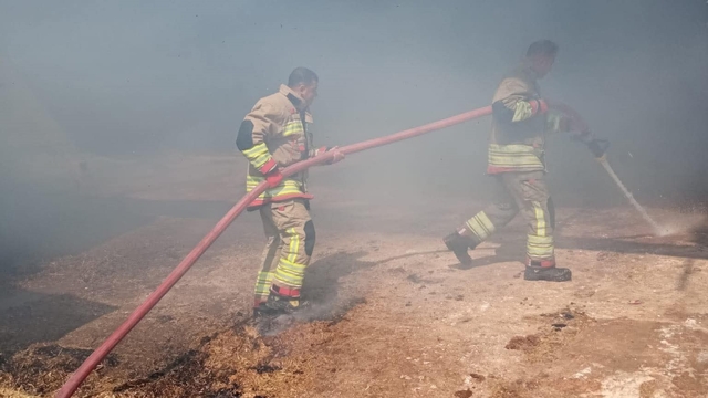 Reyhanlı'da samanlık yangını