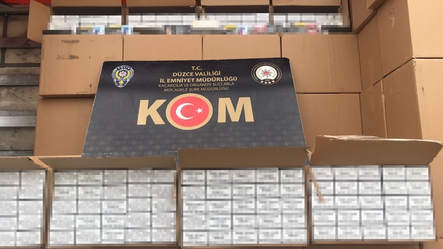 Düzce'de 11 bin adet makaron ele geçirildi