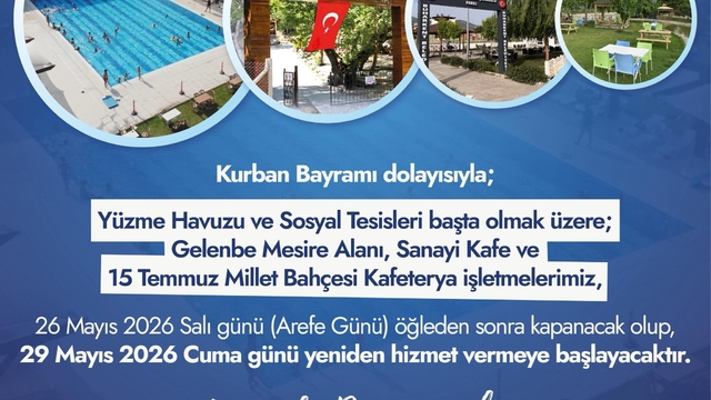 Buharkent Belediyesi'nden bayramda sosyal tesislerde geçici düzenleme