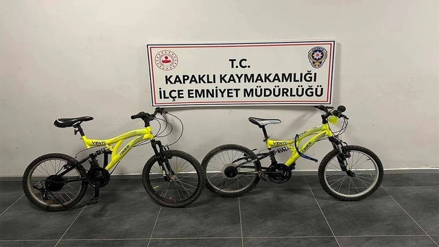 Kapaklı'da bisiklet çalan 2 çocuk yakalandı