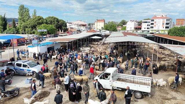 Havran Hayvan Pazarı'nda tarihi arefe yoğunluğu