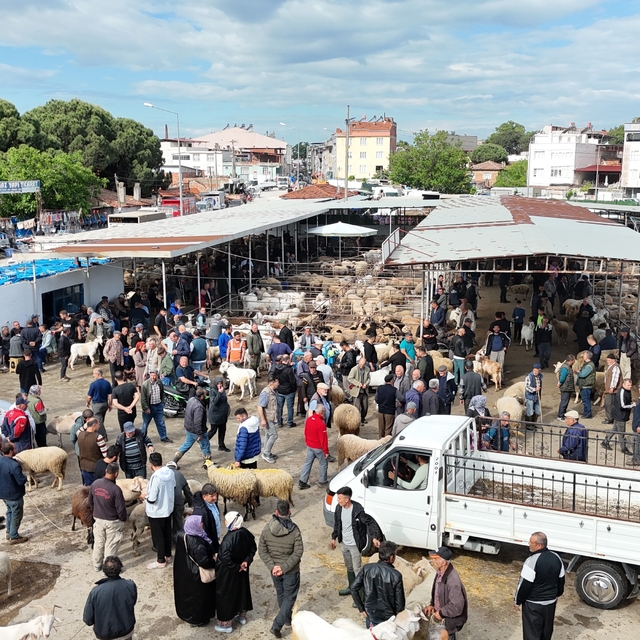 Havran Hayvan Pazarı'nda tarihi arefe yoğunluğu