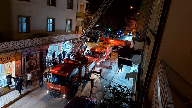 Elazığ'da baca yangını