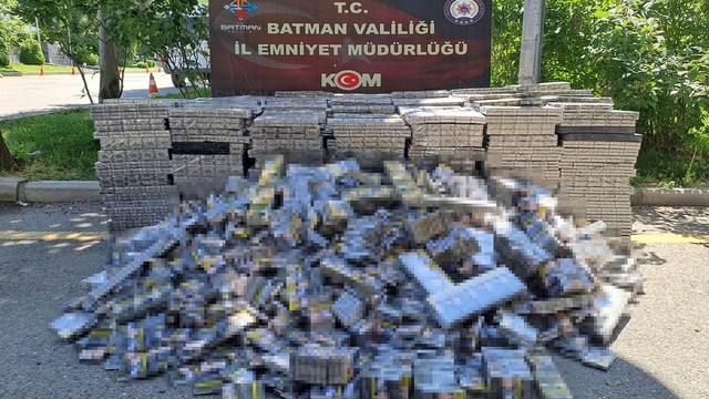 Batman'da 14 bin 600 paket gümrük kaçağı sigara ele geçirildi