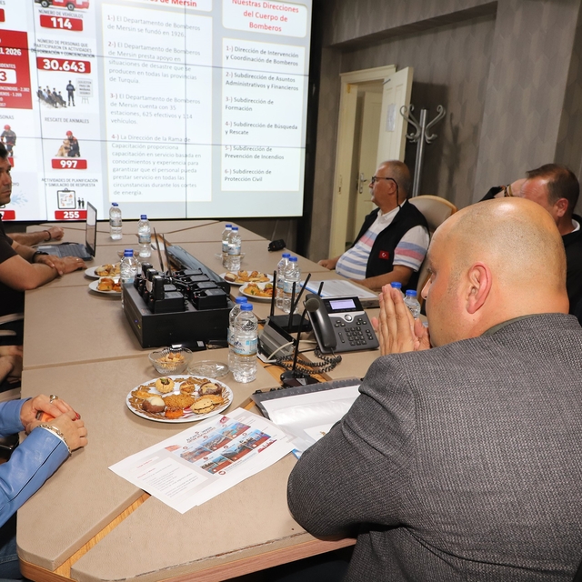 Mersin itfaiyesinin AKOM sistemi İspanyol heyeti etkiledi