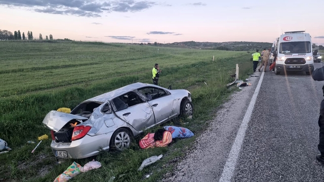 Yozgat'ta otomobil takla attı: 1 ölü, 3 yaralı