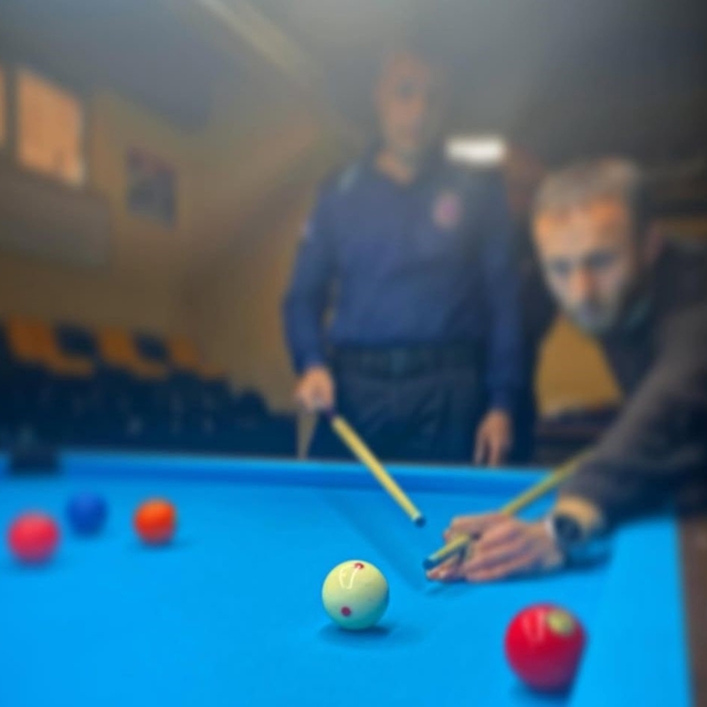 Denetimli serbestlik yükümlülerine bilardo etkinliği