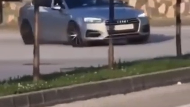 Bursa'da otomobiliyle drift atan sürücü kamerada
