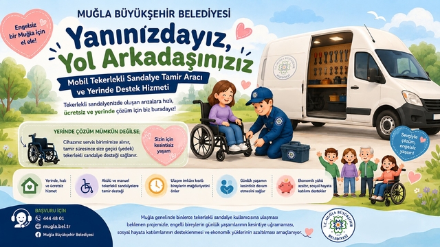 Mobil tekerlekli sandalye tamir aracı 'Engelsiz Muğla' için yollarda