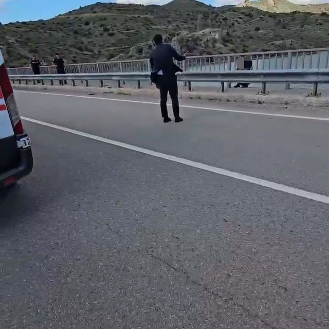 Viyadükten atlamak isteyen şahsı kaymakam ikna etti