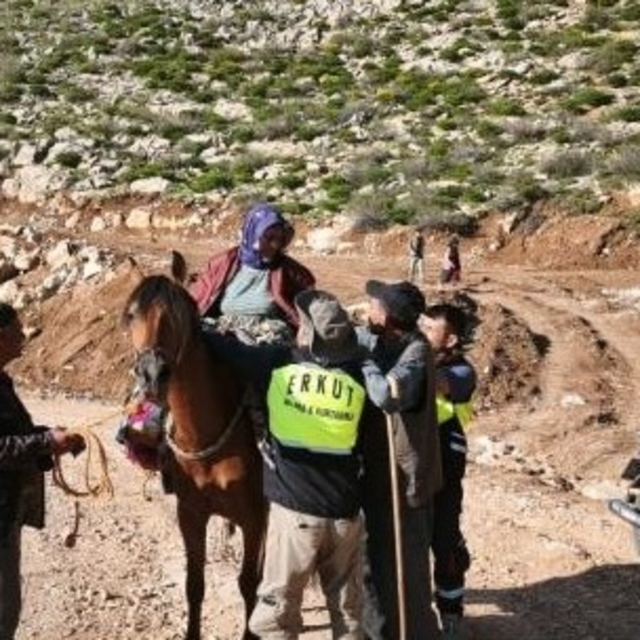 Siirt'te kalp krizi geçiren kadın, katır sırtında sağlık ekiplerine ulaştır...