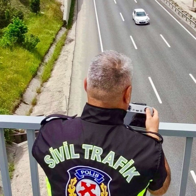 Bilecik'te drone destekli trafik denetimi
