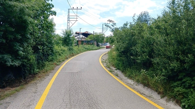 Cumayeri'nde yol çizgi çalışmaları tamamlandı