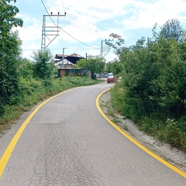 Cumayeri'nde yol çizgi çalışmaları tamamlandı
