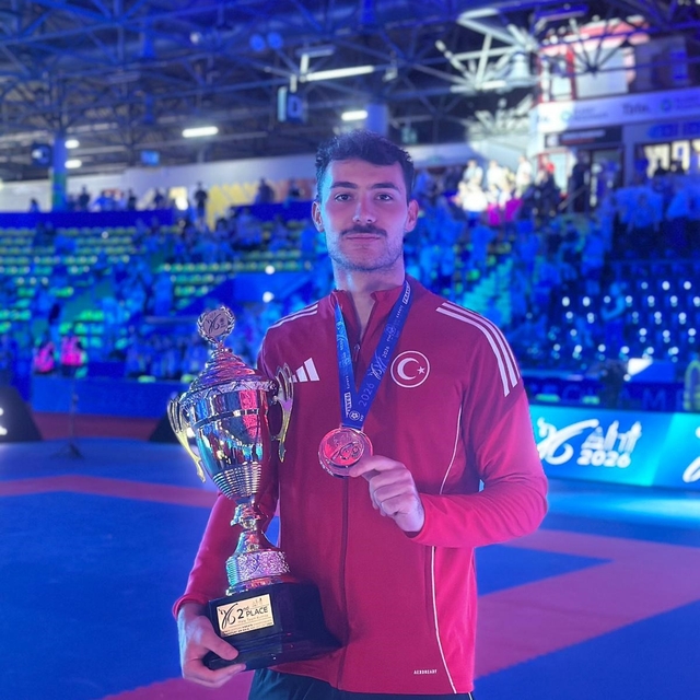 Karate şampiyonasında Avrupa ikinci oldu