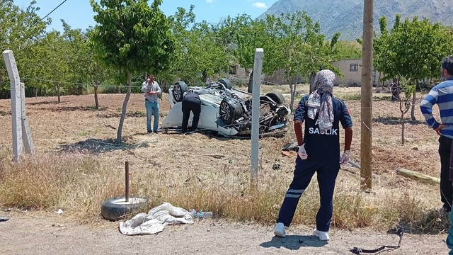 Kontrolden çıkan otomobil takla attı: 1 yaralı