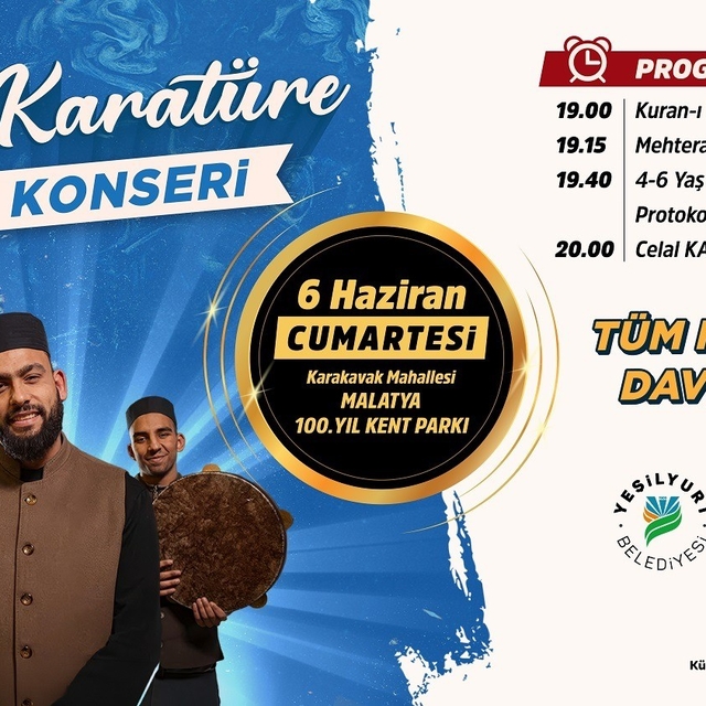 İlahi sanatçısı Celal Karatüre, 6 Haziran'da Malatyalılarla buluşuyor