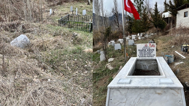 Artvin'de şehit mezarları yenilenerek bakıma alındı
