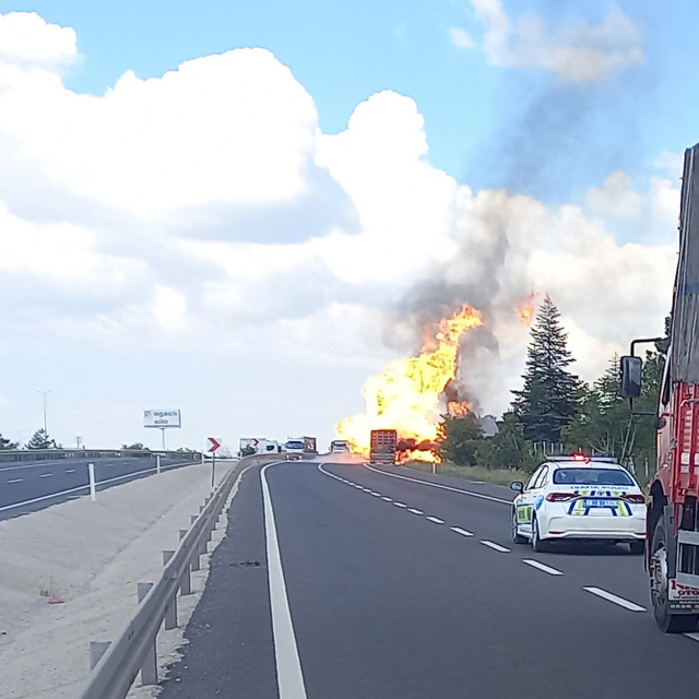 TIR'daki yangın ormana sıçradı