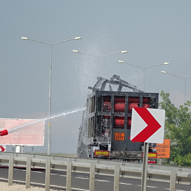 TIR'daki yangın ormana sıçradı (2)