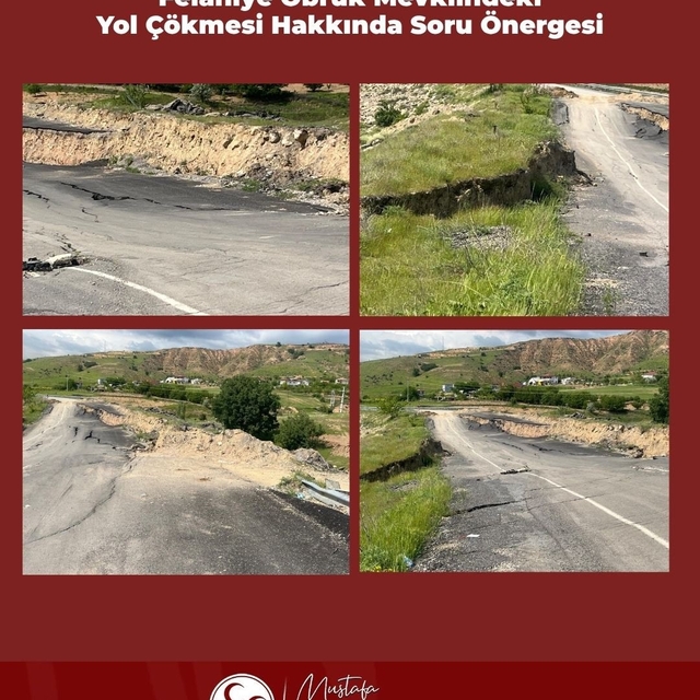 Baki Ersoy, Felahiye'de çöken yolu TBMM gündemine taşıdı