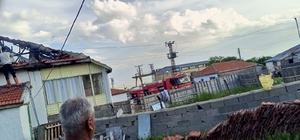 Konya'da ev yangını paniğe neden oldu