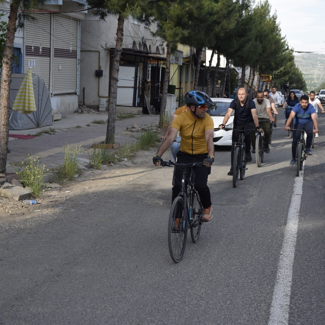 Dicle'de pedallar sağlıklı yaşam için çevrildi