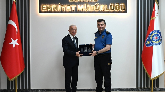 Kırklareli Valisi Turan, Edirne Emniyet Müdürü Ayhan'ı ziyaret etti