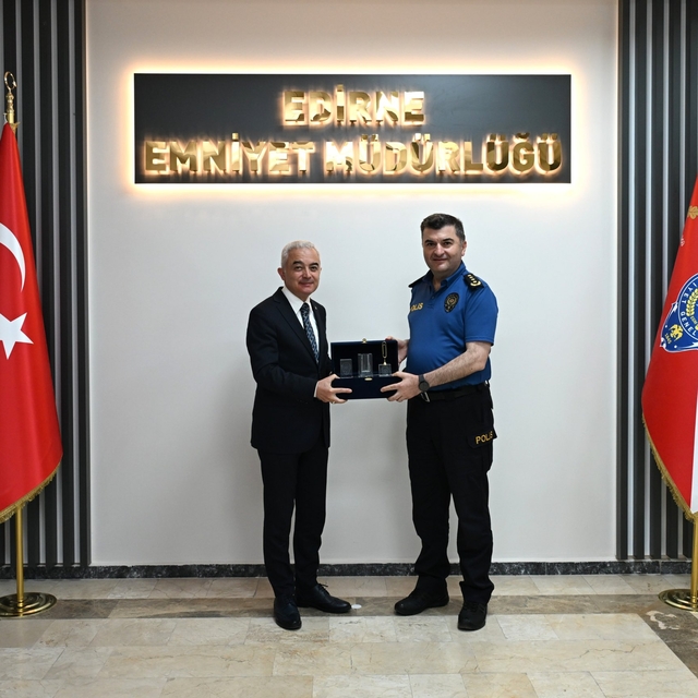 Kırklareli Valisi Turan, Edirne Emniyet Müdürü Ayhan'ı ziyaret etti