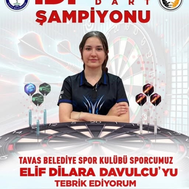 Tavaslı Elif Dilara Davulcu Avrupa dart şampiyon oldu