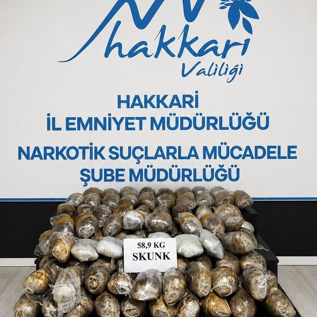Hakkari'de 58 kilo 900 gram uyuşturucu ele geçirildi